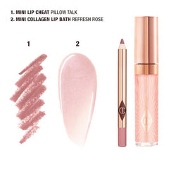Charlotte Tilbury Glossy Fresh Pink LIP DUO (Mini lipgloss & lip liner kit)