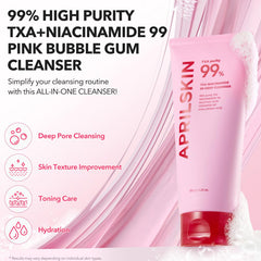 Aprilskin TXA Niacinamide 99 Pore Care Pink Bubble Gum Deep Cleanser