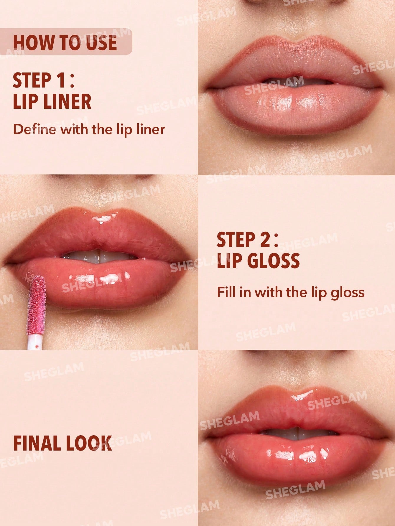 SHEGLAM Lip Rules Liner Gloss Pen Golden Rule