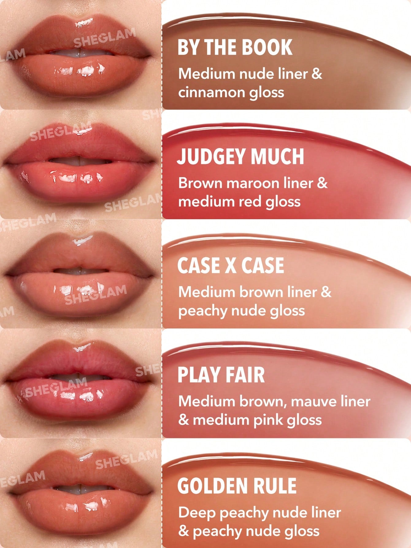 SHEGLAM Lip Rules Liner Gloss Pen Golden Rule