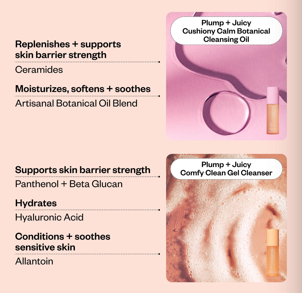 KOSAS Mini Plump + Juicy Double Cleansing System