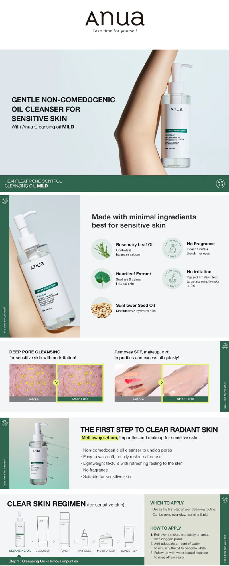 Anua Heartleaf Pore Control Cleansing Oil mild