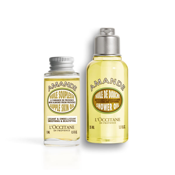 L’Occitane Almond Supple Skin Oil (15ml) +  Almond Shower Oil (35ml)