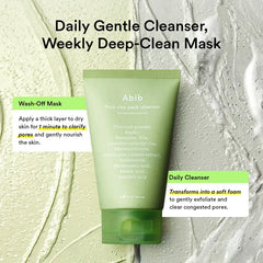 Abib Pore Clay Pack Cleanser Heartleaf Charcoal Foam