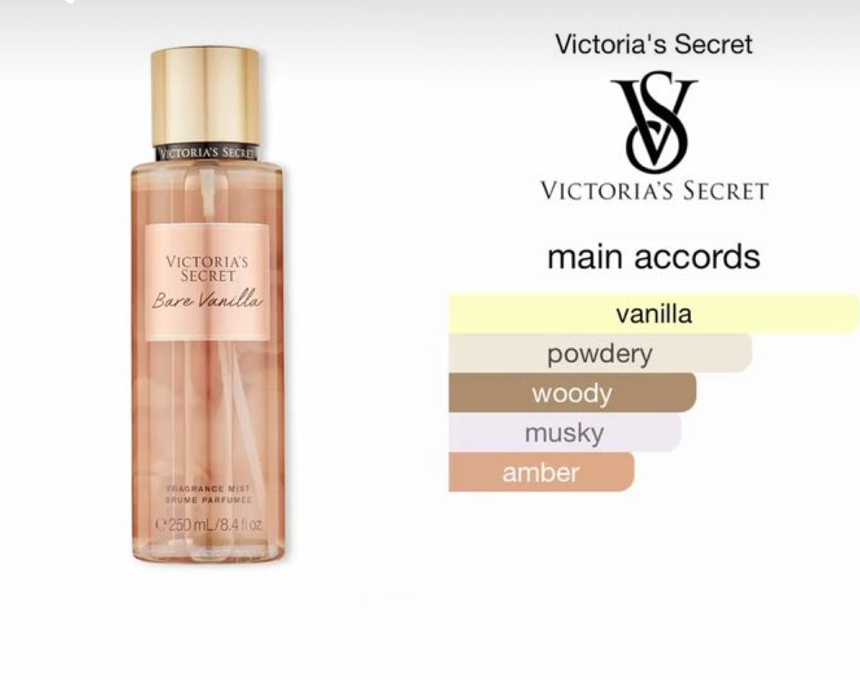 Victoria'S Secret Bare Vanilla Fragrance Mist 250Ml