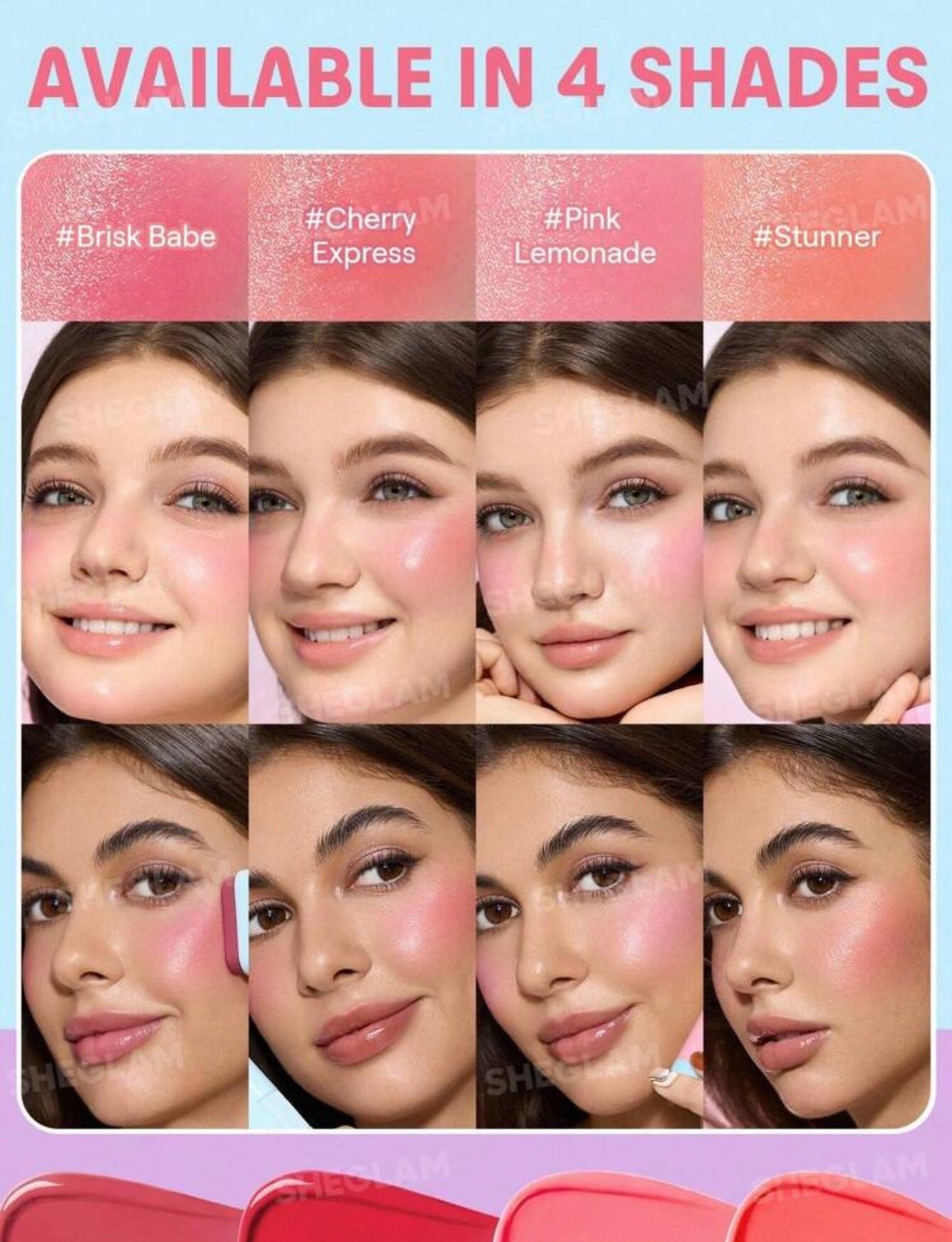 Sheglam Glass glow blush stick-stunner