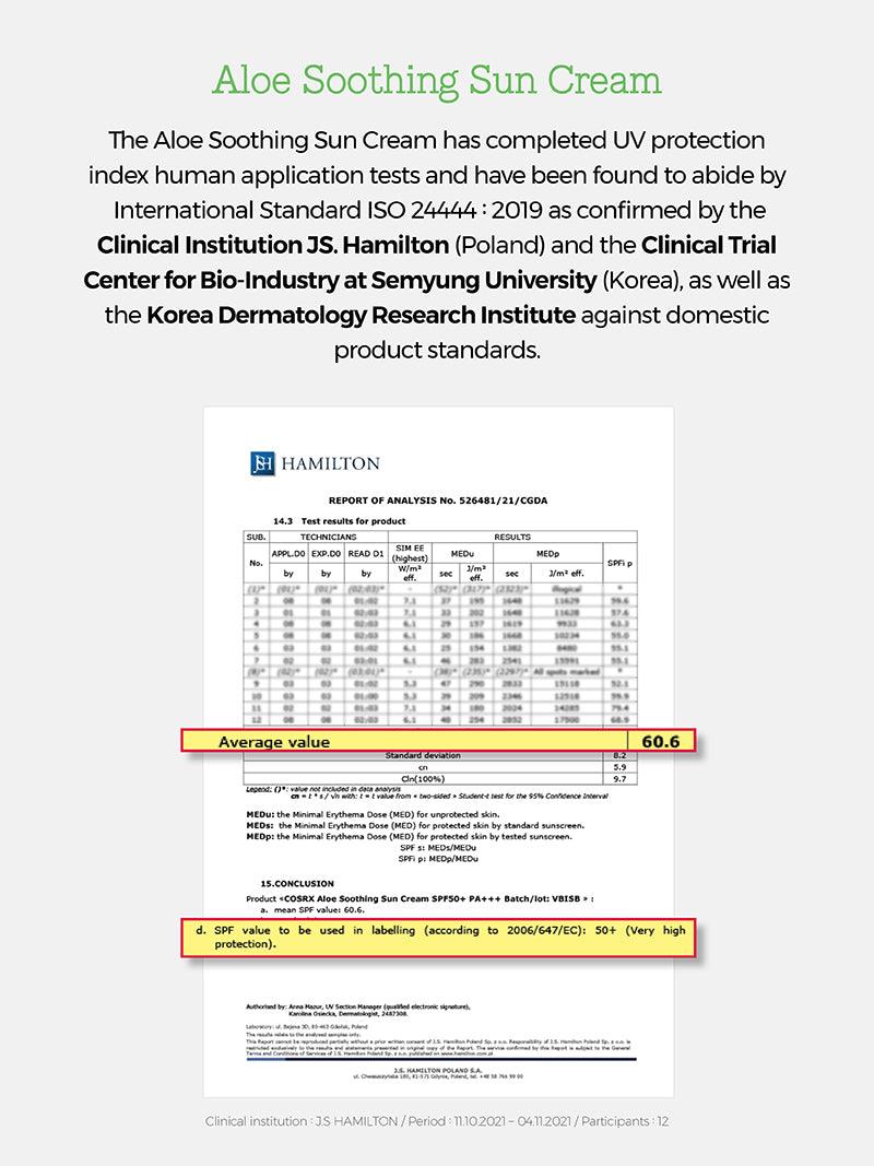 COSRX Aloe Soothing Suncream SPF50+/ PA+++