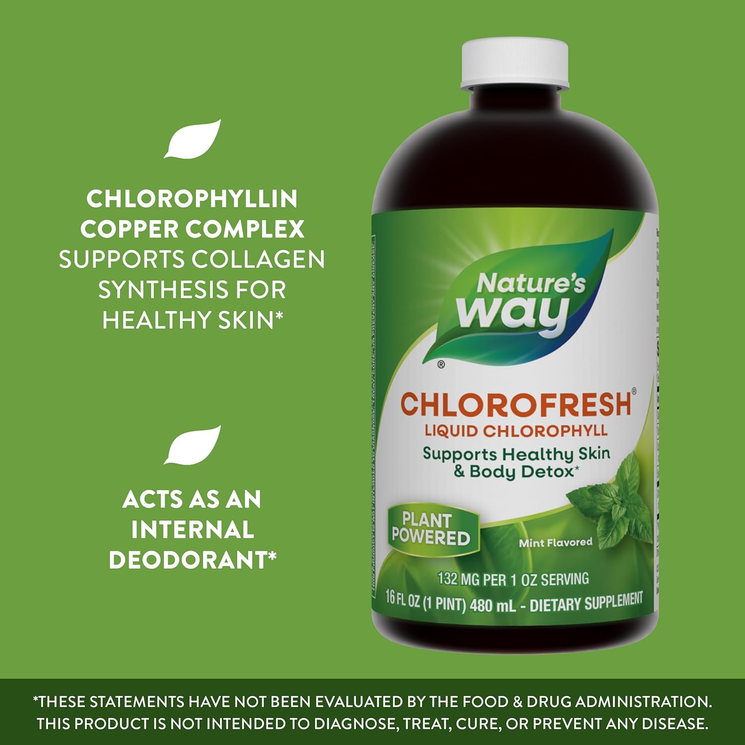 Nature's Way Chlorofresh Liquid Mint Flavored Internal Deodorant