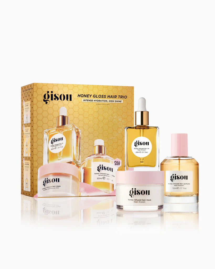 gisou honey glow hair trio| Travel-Sized Hair Hydration Set