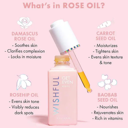 Wishful Get Even Rose Face Oil